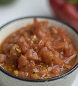 Chunky Tomato Chili Garlic Dip Recipe
